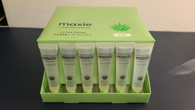 Maxie by Plantico Beauty Clear Lip Polish bulk (12 Pieces) CLEAR/ALOE (ALOE, 3 PCS)