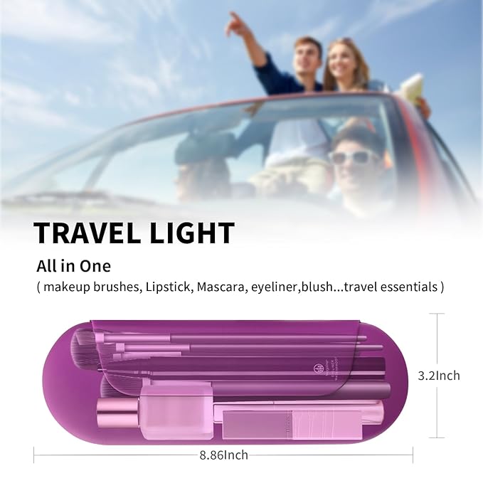 Silicone makeup brush holder travel