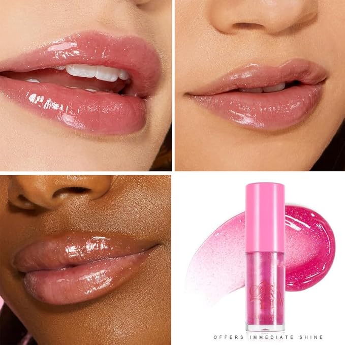 Jelly Cooling Hydrating Non-Sticky Lip Oil, Plumping Moisturizing Cooling