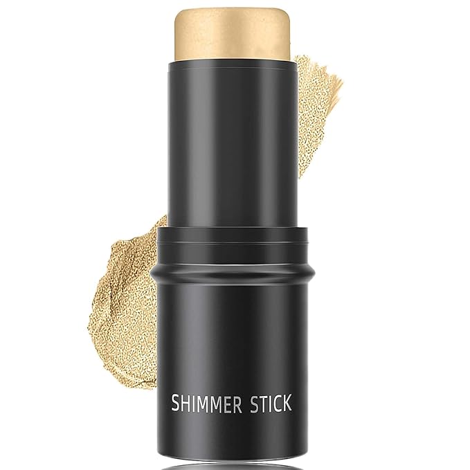 Cream Contour Sticks,Smooth Shimmer Highlighter Makeup Stick,Lightweight Multi for Women(#02)
