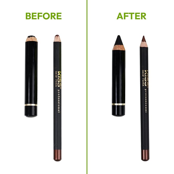 KISS NEW YORK Professional Duo Pencil Sharpener, Convenient, Essential Tool for Eye liner, Lip liner, Sharpens, Easy To Clean, Compact (Sharpener)