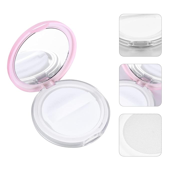 Powder Puff 2pcs Loose Powder Containers with Elasticated 5g