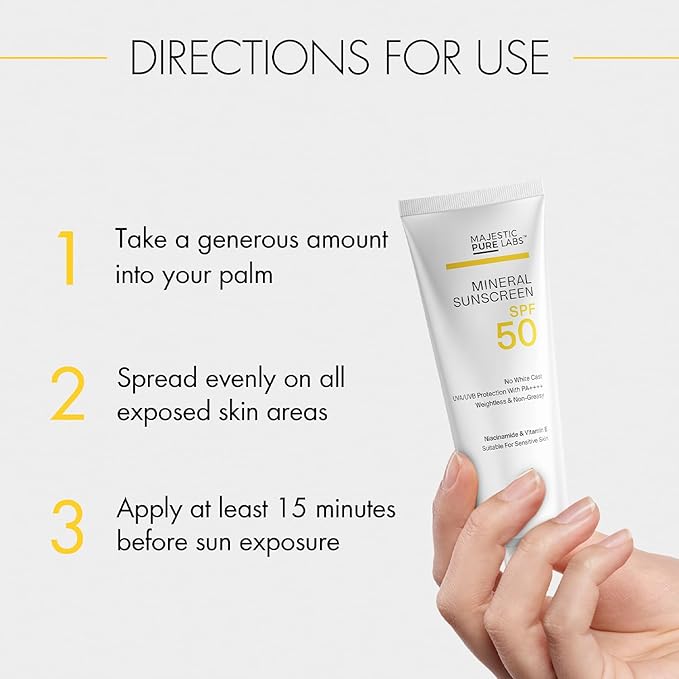 100% Mineral Sunscreen with Zinc Oxide & Titanium Dioxide | Blends Seamlessly for Healthy Glow with Vitamin E & Niacinamide | UVA/UVB Protection & Zero White Cast with SPF 50 | 3 oz