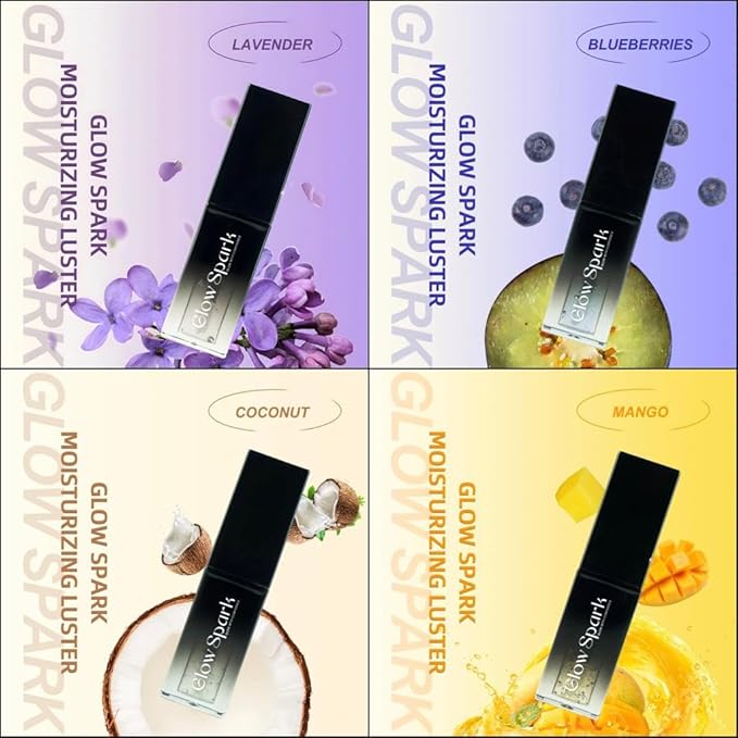 Lip Glow Oil for Radiant, Fuller Lips. Luxurious Hydration & All-Day Moisture for Lip Elegance (Mango)