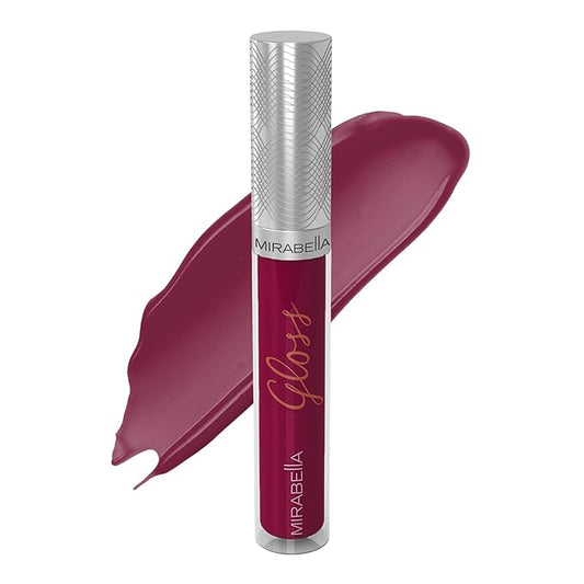 Mirabella Luxe Advanced Lip Gloss, Hydrating Non-Sticky High-Shine Lip Gloss for Women, Infused with Vitamin E & Jojoba Oil, Long-Lasting & Cruelty-Free - Original Sublime (Rich Purple Plum)