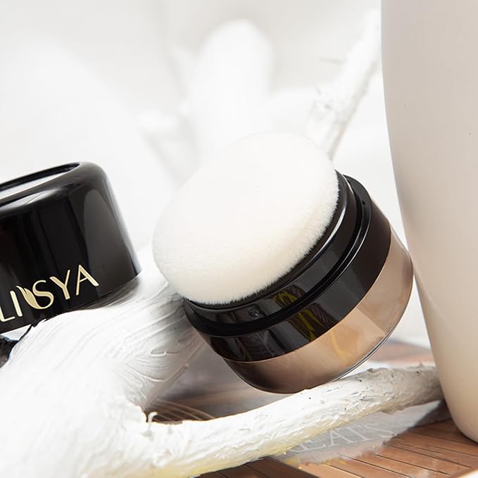 Setting Powder Lightweight Loose Powder Finishing Powder Long-Lasting (Light Coffee/Natural) 0.28 Oz