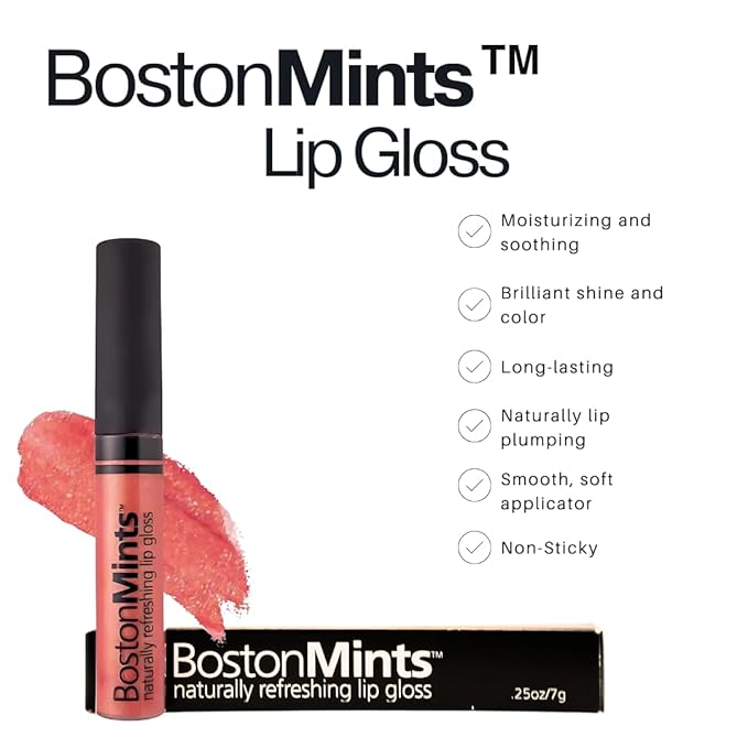 Vineyard Bluff Lip Gloss (.25oz) -Vegan, gluten-free, cruelty-free formula with Aloe, Vitamins C & E, and a refreshing hint of spearmint extract for soft and hydrated lips.