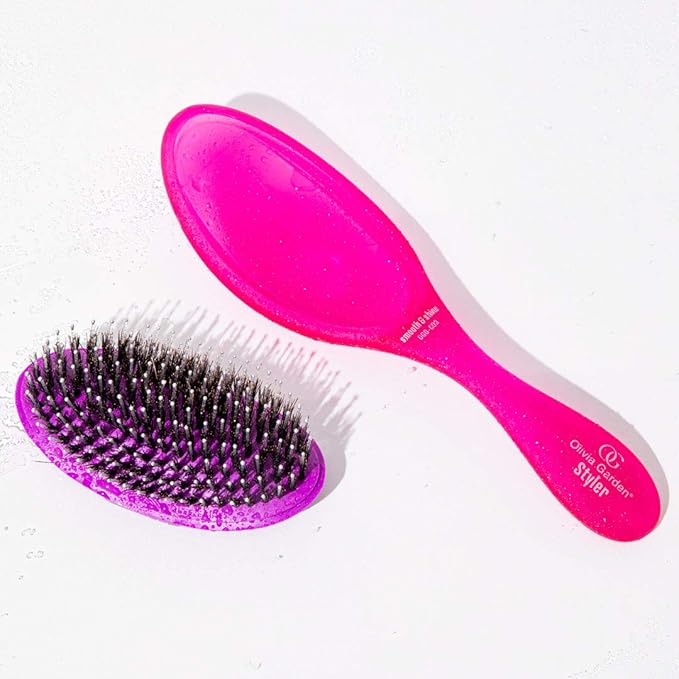 Olivia Garden Smooth & Shine Styler Brush, Purple