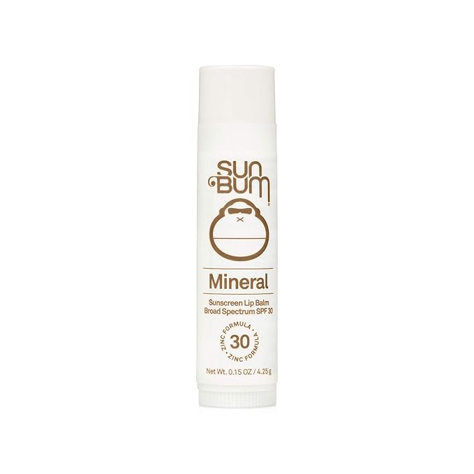 Sun Bum SPF 30 Mineral Sunscreen Lip Balm | Vegan and Hawaii 104 Act Compliant (Octinoxate & Oxybenzone Free) Broad Spectrum Natural Lip Care with UVA/UVB Protection | .15 oz