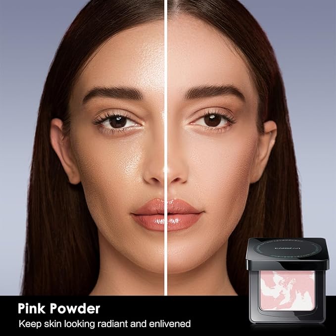 Oil Control Face Pressed Powder Compact, 24H Longlasting skin () 0.28Oz