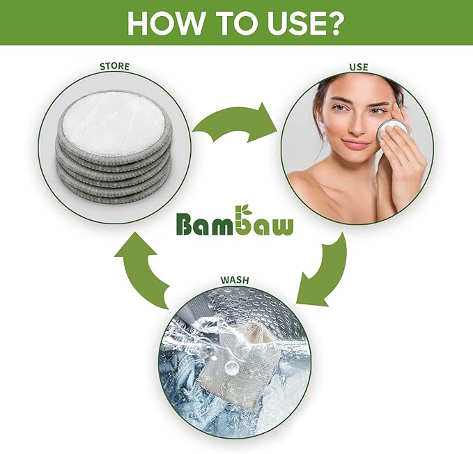 Bambaw reusable makeup remover pads