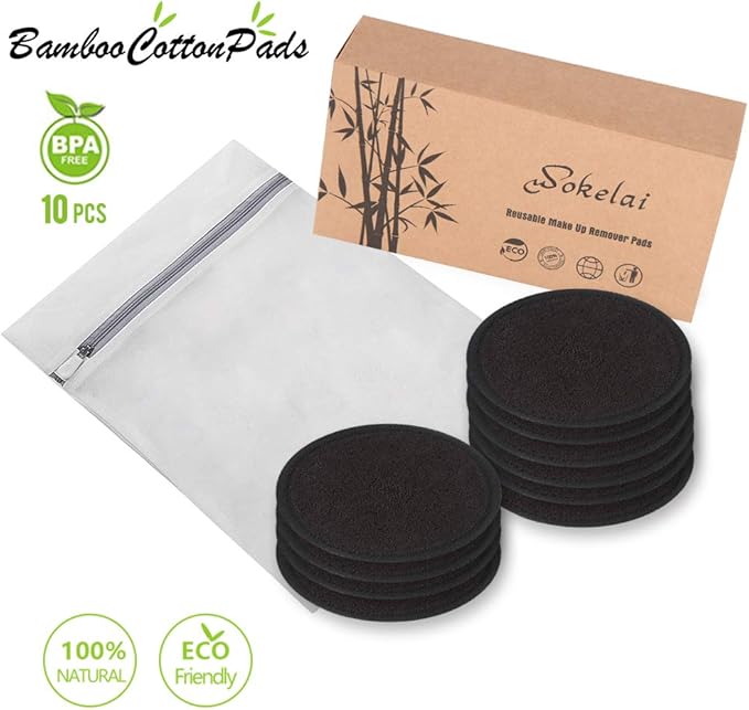Reusable makeup remover pads black