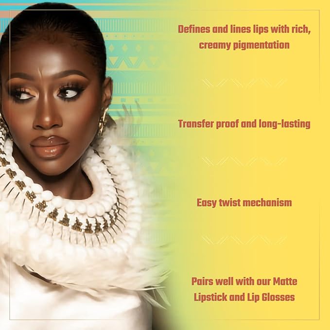 Juvia's Place Coffee Shop Luxe Lip Liner: Chocolate Drip - Colorstay Matte Finish Lip Pencil, Makeup for Natural Long Lasting Beauty and Sensational Wear, Lip Stain Kiss Proof Cometics