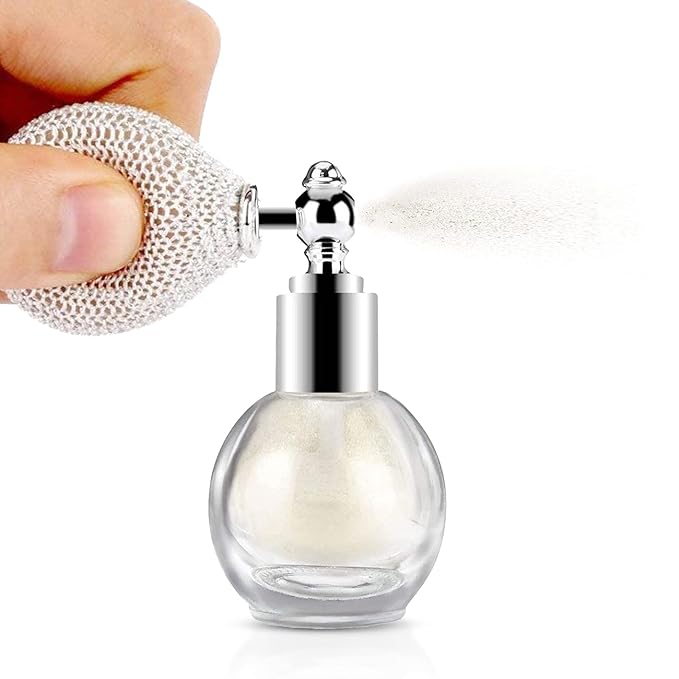 Highlighter Powder Spray, Ksndurn Violet Pink Glitter High Gloss Spray - Shimmer Sparkle Powder Makeup Spray