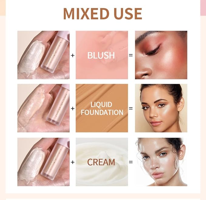 Unyoke Liquid Highlighter Stick, Matte Finish, Cream Formula, Face Makeup