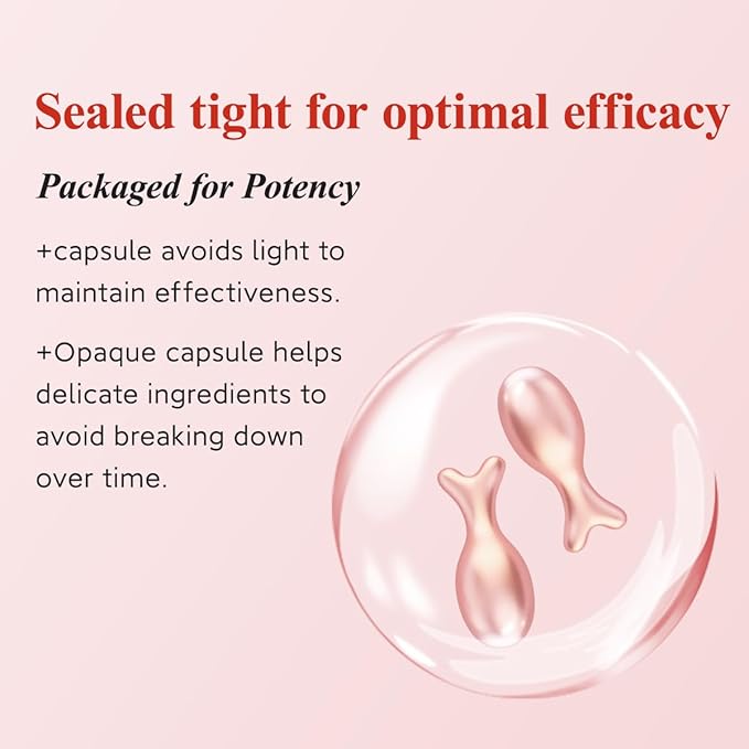 HKH Retinol Serum for Face - Anti Wrinkle Facial Serum with Vitamin C & Vitamin E, Vit A Capsule with Collagen for Women, Reduces Fine Lines, Firming Skin, Moisturise, Travel Friendly (38+38 ct)