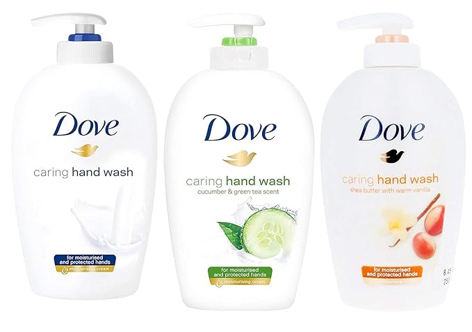 Dove Variety Pack Hand Wash- Shea Butter with Warm Vanilla, Deeply Nourishing and Cucumber & Green Tea , 8.45 Ounce