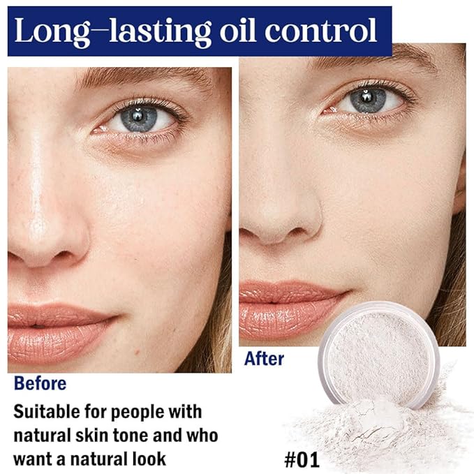 Oil Control Setting powder, Sebum Drying Powder, Waterproof, (01, 1)