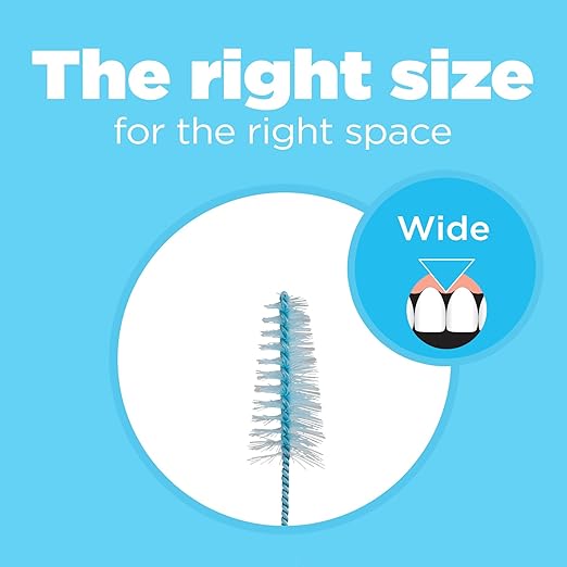 GUM Proxabrush Go-Betweens Refills - Wide - Compatible with GUM Permanent Handle - Reusable Interdental Brushes - Soft Bristled Dental Picks, 8 Count (Pack of 6)