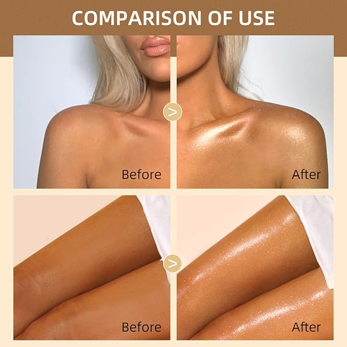 Moisturizing Body Luminizers 5 Colors Smooth and Shimmer Rose Gold) 40ml
