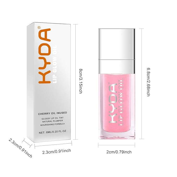 KYDA Hydrating Lip Glow Oil, Moisturizing Lip Oil