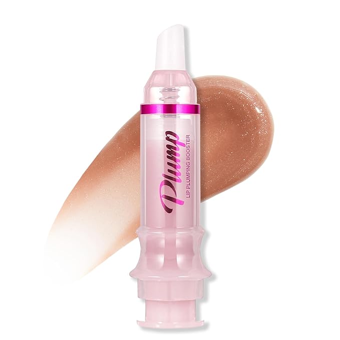 Erinde Lip Plumper Gloss, Natural Ginger Lip Plumping Booster Lip Plumping Oil, Ultra-Hydrating & Nourishing Plump Lip Plumper, Glossy Finish Fuller Lip Plumping Lip Gloss for Women Girls, G04