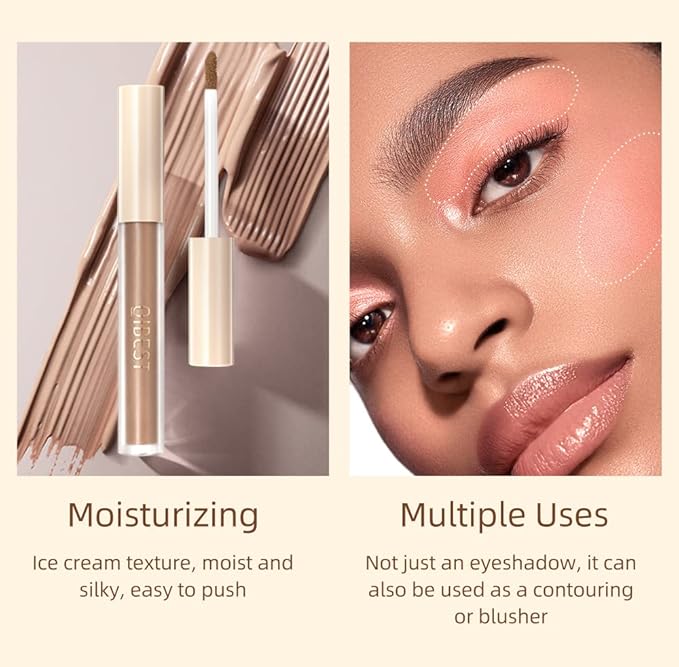 Liquid Eyeshadow Set Matte Brown Toned Eye Shadow Nude Eyeshadow Base Long Lasting(8 Color)#A