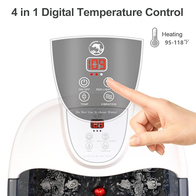 Foot spa bath massager with