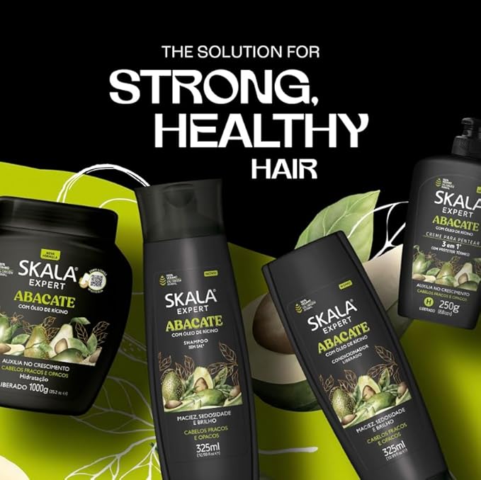 SKALA Avocado Hair Cream Hair Treatment Conditioning (1000g) - Imported from Brazil