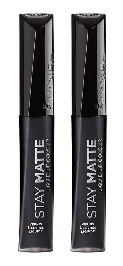 Rimmel Stay Matte Liquid Lip Color, Pitch Black, Lip