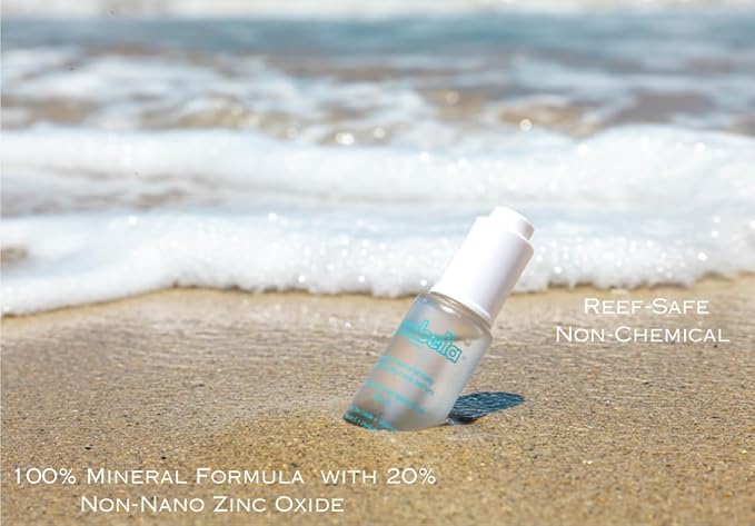 Natural Mineral & Invisible Moisturizing Sunscreen Serum with SPF 50 Lightweight Non-Greasy Zero Skin Burden Sunblock with Hyaluronic Acid Niacinamide Vitamin C Vitamin E & Non-Nano Zinc-Oxide