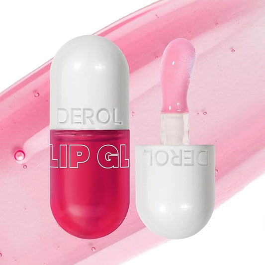 Lip Plumper Gloss High-Shine Liquid Lip Plumping Color, Long-Lasting Plumper Pout, Moisturizing, Non-Sticky With Natural Ginger Extract Portable 6 Colors(04#Cherry)