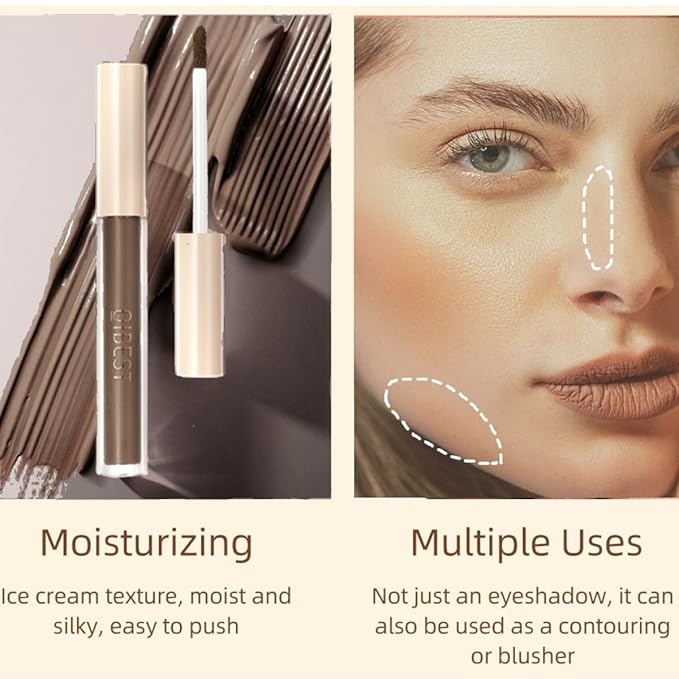 Eyeshadow liquid Matte Long Lasting High-pigmented Eyeshadow Gel Eye Makeup (Matte Dark Brown