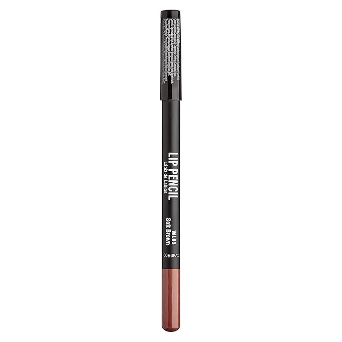 Professional Slim Lip Pencil, Creamy Soft Lip Liner, Smooth Long-Lasting Rich Lip Color, Natural Lip Makeup, Water-Resistant Lip Crayon (Soft Brown)