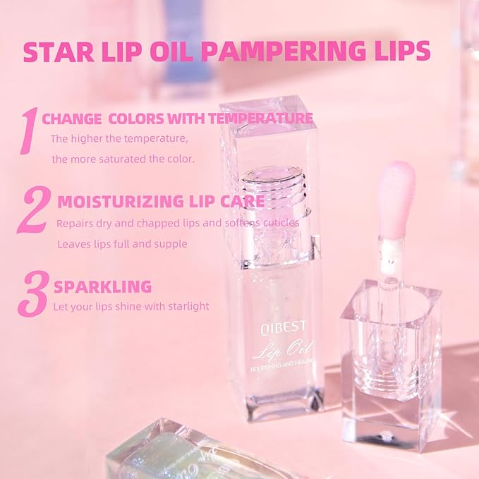 Sulily Magic Color Changing Lip Oil,2024 New Glitter Lip
