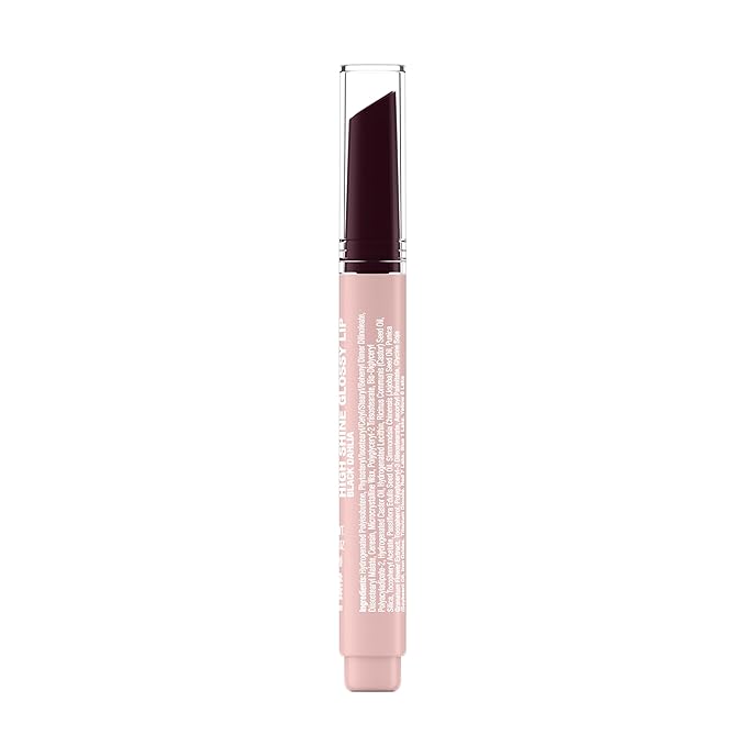 Neutrogena High Shine Glossy Lip with Maracuja Oil + Vitamins & Antioxidant Vitamin E, Nourishing Glossy Lip, Non-Retractable, Pigmented For Buildable Color, Black Dahlia, 0.07 oz