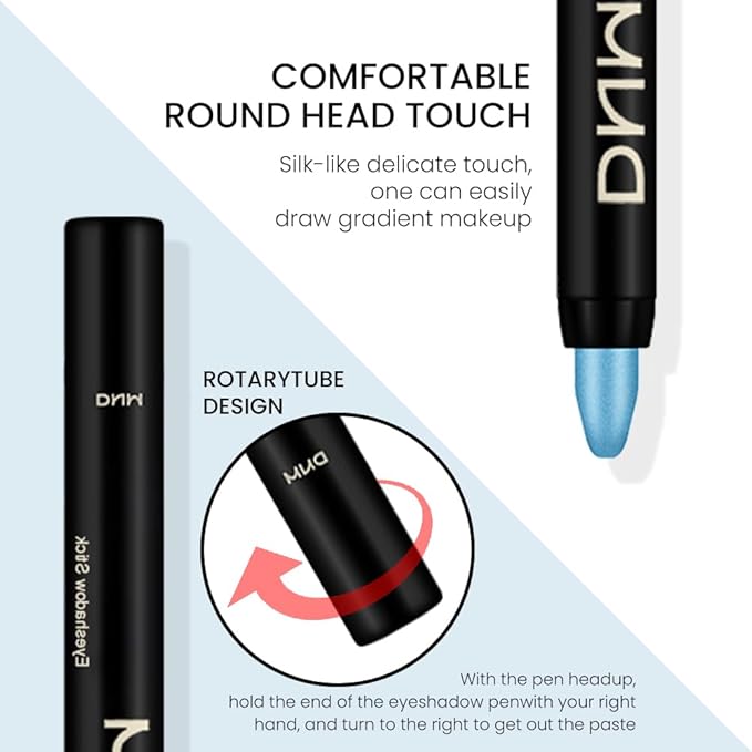 Kaely 4Pcs Cream Eyeshadow Stick Set for Eyes,Sky Blue Dazzling Blue Greenish Cyan Royal Blue,Eye Brightener Shimmer Makeup,Waterproof Eye Shadow Highlighter Crayon Pencil,sombras en crema para ojos