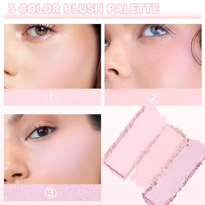 3 IN 1 Brown Nude Face Highlight Bronzer