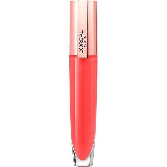 L'Oreal Paris Glow Paradise Hydrating Tinted Lip Balm-in-Gloss with Pomegranate Extract & Hyaluronic Acid, Ultra-Gentle, Non-Sticky Formula, Angelic Daydream, 0.23 fl oz