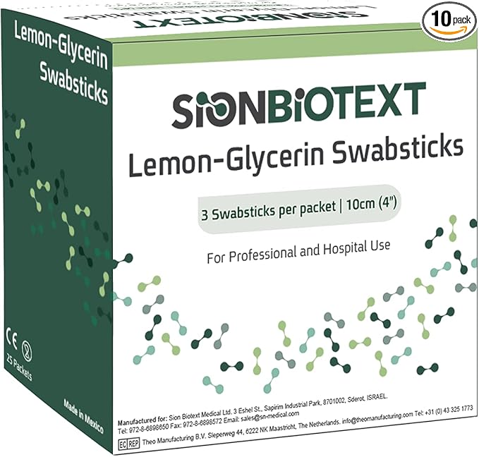 Lemon-glycerin swabsticks gently soothes minor