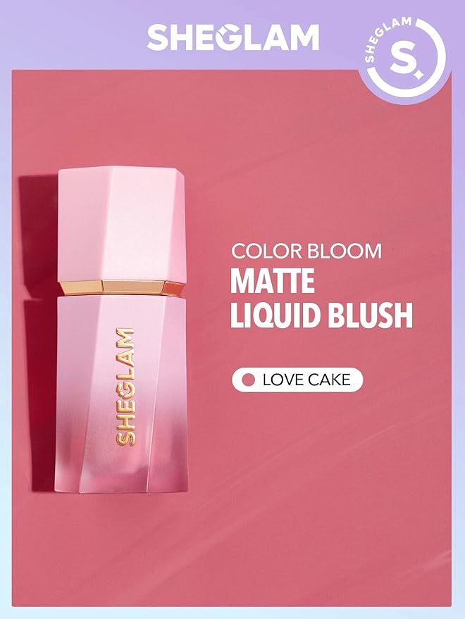 SHEGLAM Color Bloom Liquid Blush Makeup for Cheeks Love Cake