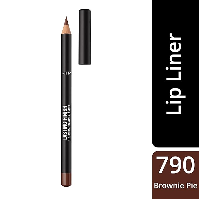 Rimmel Lasting Finish 8HR Lip Liner, 790 Brownie Pie, Shelf Pack of 3