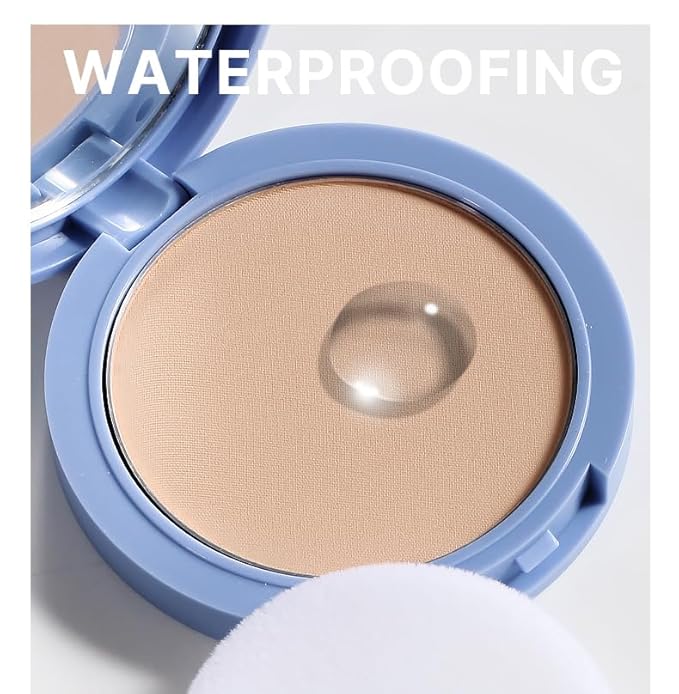 Oil Control Face Pressed Powder,Matte Smooth,Waterproof Long-Lasting Setting 0.35Oz