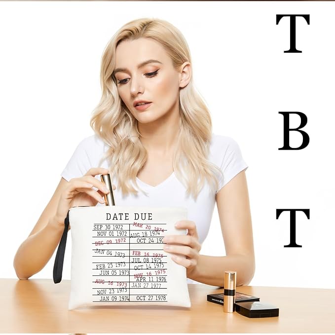 Funny librarian gifts makeup bag