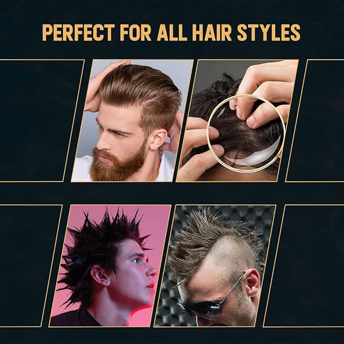 Woody’s Wood Glue Extreme Hold Hair Gel for Men, Long-Lasting Strong Hold, Non-Flaking, High Shine, Styling Gel for All Hair Types 4 oz