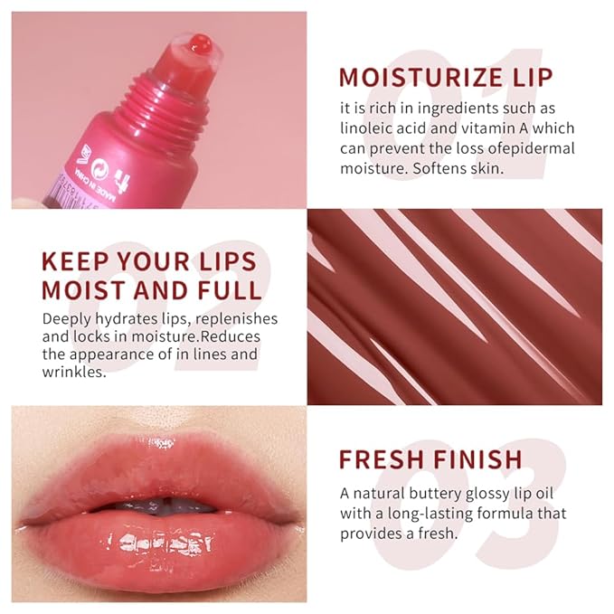 5 Colors Lip Balm Butter,Hydrating Lip Gloss Set,Plumping Lip Glow Oil,Nourishing Lip Care Repair Lip Mask with Natural Ingredients Olive Butter Jelly Liquid Lipstick For Women And Girls