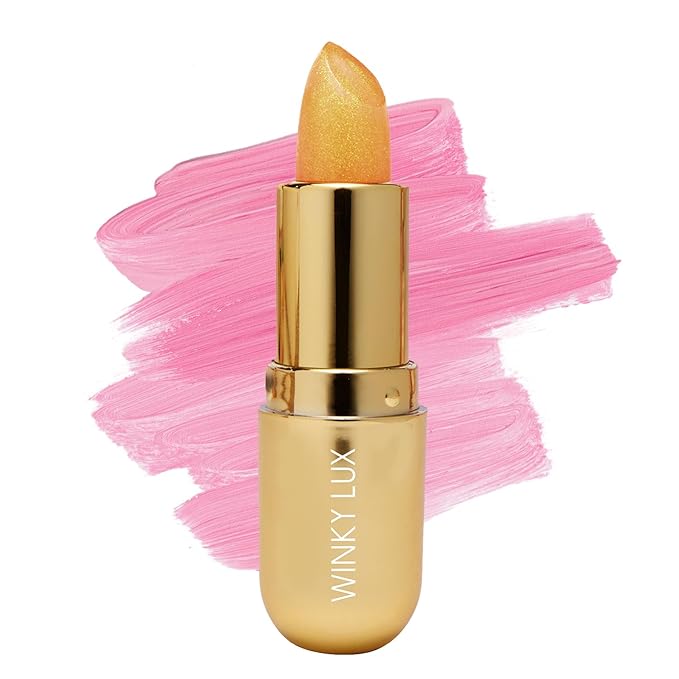 Winky Lux Citrine Balm, pH Lip Balm, Color Changing Lipstick and Tinted, Vegan & Cruelty Free, Hydrate & Plump, Sheer Pink Lipstick, Citrine