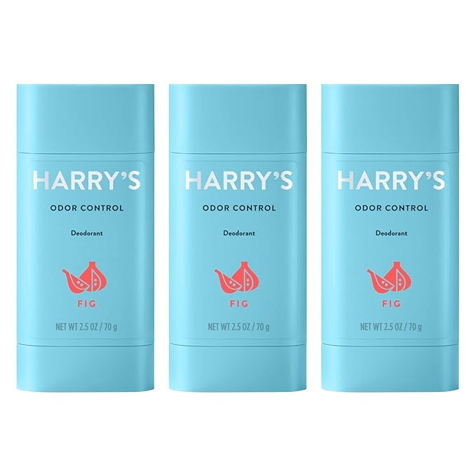 Harry's Aluminum Free Deodorant for Men - Odor Control, Fig Scent, 2.5 Oz, 3-Pack, Men Deodorant Aluminum Free