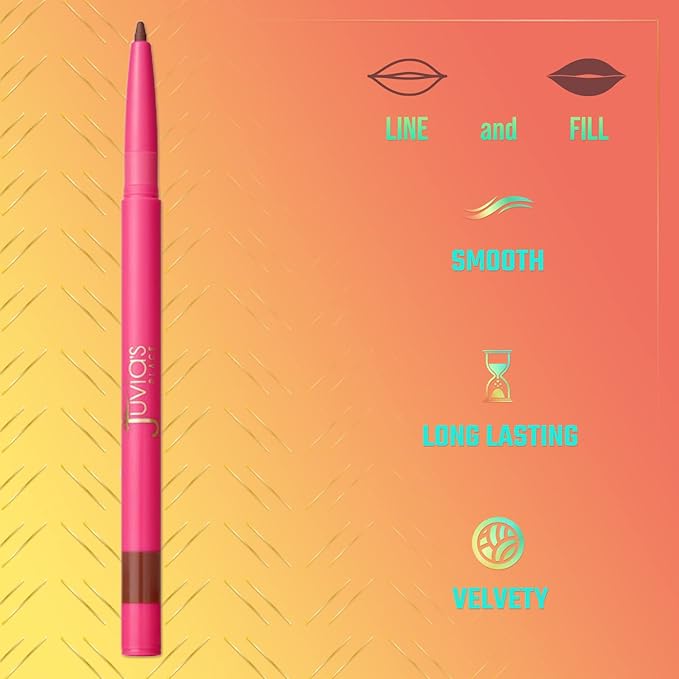 Juvia's Place Coffee Shop Luxe Lip Liner: Chocolate Drip - Colorstay Matte Finish Lip Pencil, Makeup for Natural Long Lasting Beauty and Sensational Wear, Lip Stain Kiss Proof Cometics