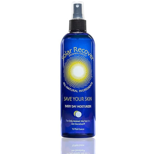 Solar Recover After Sun Moisturizing Spray (12 Ounce) - Hydrating Facial and Body Mist - 2460 Sprays of Sunburn Relief With Vitamin E and Calendula - Lotion Delivered in Water - Made in the USA